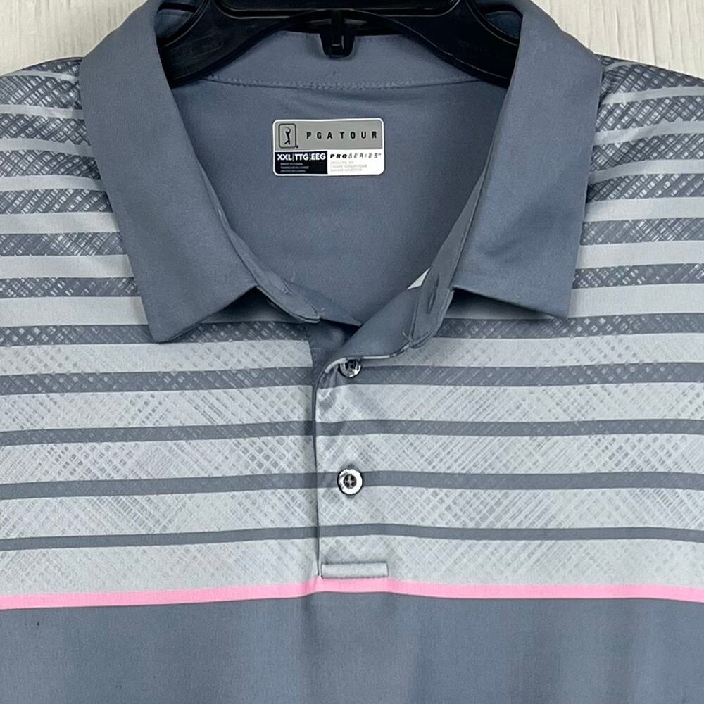2 PGA Tour Polo shirts men’s XXL 1-Pro Series athletic fit coupe 1-PGA tour - Picture 6 of 10